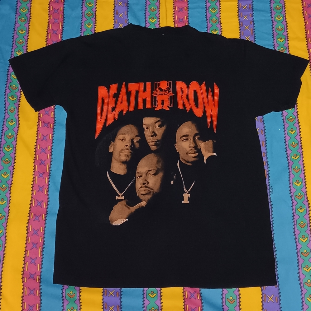 Y2K Death Row Records Shirt Rap Tee 2 Pac Snoop Dogg Dr Dre Hip Hop Vintage